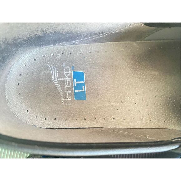 Dansko Blue Floral Patent Clogs Sz 41 - Picture 8 of 9